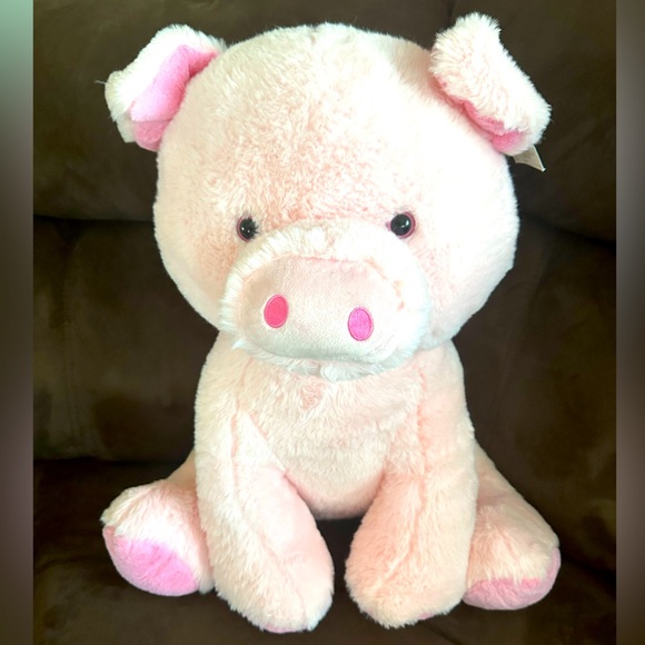 NWT Giant Plush Pink Pig stuffed animal Super Soft Great Gift both kids & adults - Picture 1 of 15
